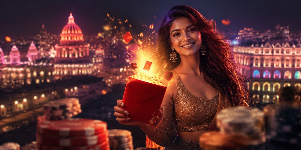 Vibrant slot reels with jackpot coins in a casino setting
