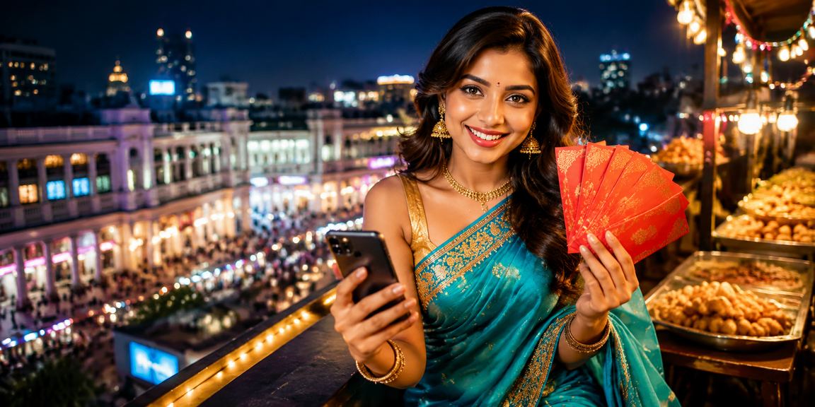 Indian player using mobile device for betting and payments